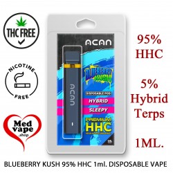 95% HHC BLUEBERRY KUSH 1ml DISPOSABLE VAPE - ACAN MEDVAPE