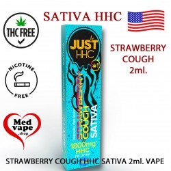 STRAWBERRY COUGH SATIVA HHC - 2ml DISPOSABLE VAPE JUSTHHC MEDVAPE