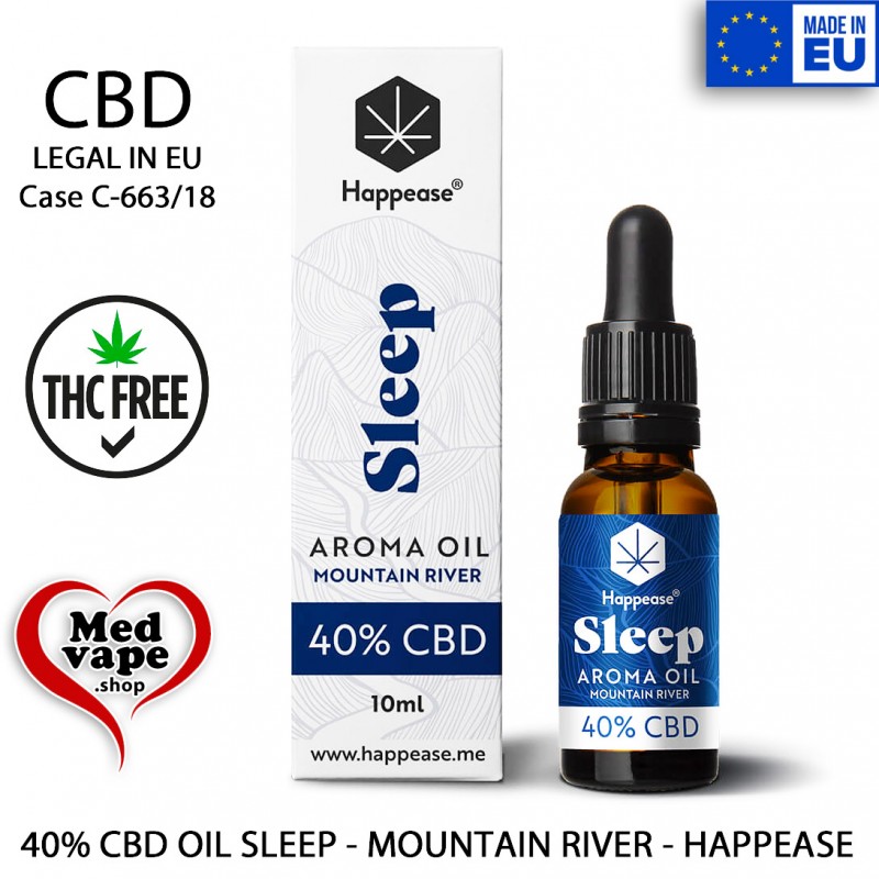 40% CBD OIL SLEEP – MOUNTAIN RIVER - HAPPEASE MEDVAPE THC