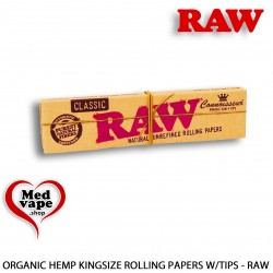 RAW SLIM ORGANIC CONNOISSEUR KINGSIZE PAPERS WEED LEGAL THC MARIJUANA